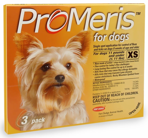 ProMeris for Dogs - under 11 lbs - 3 tubes - $28.30 | Flea & Tick | ProMeris | For Dogs